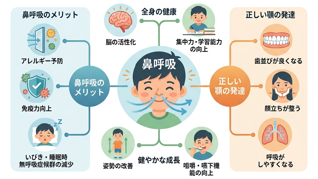 あごの発達と口呼吸