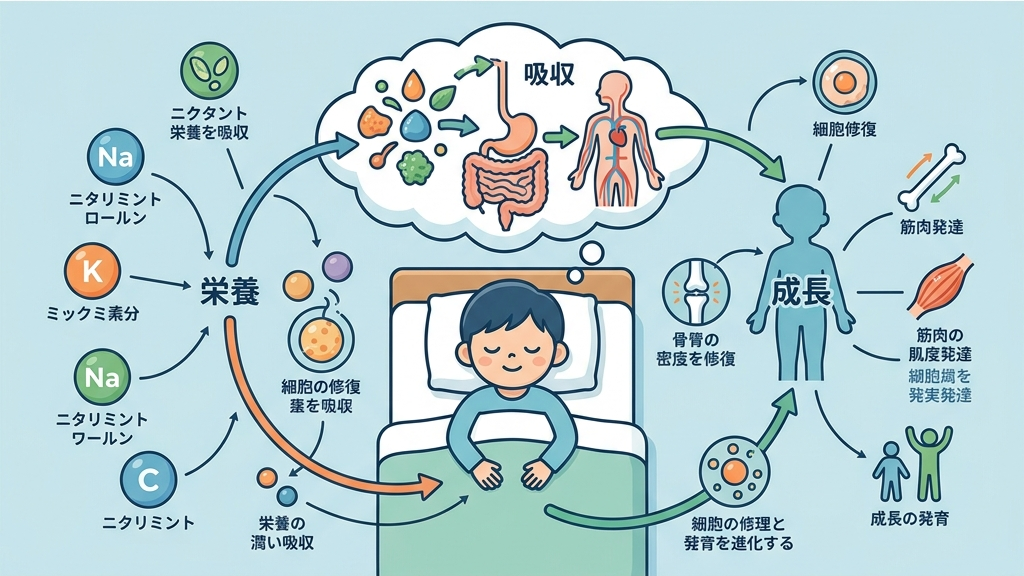 睡眠中の栄養吸収シナジー
