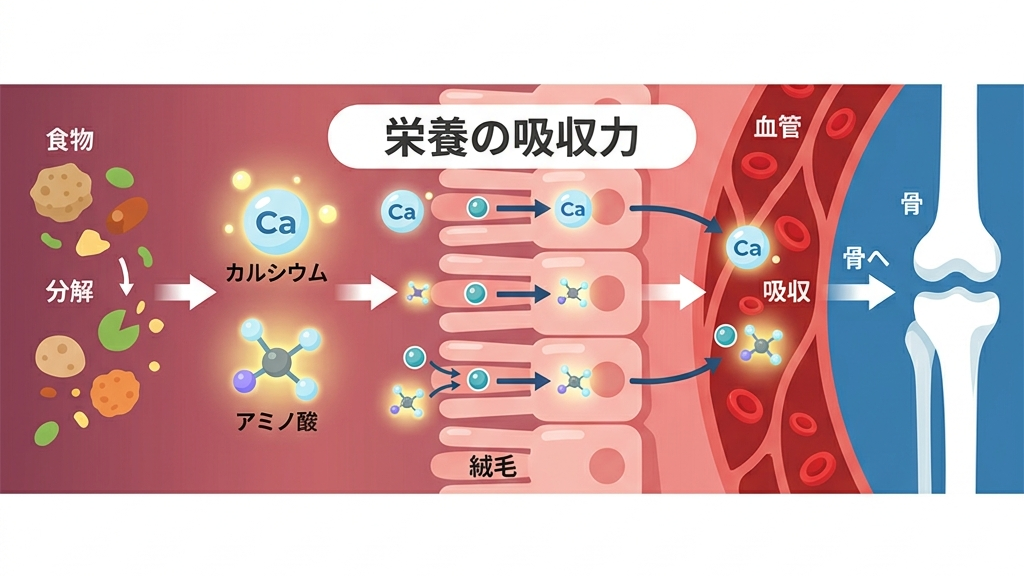 腸内環境と栄養の効率的な吸収プロセス